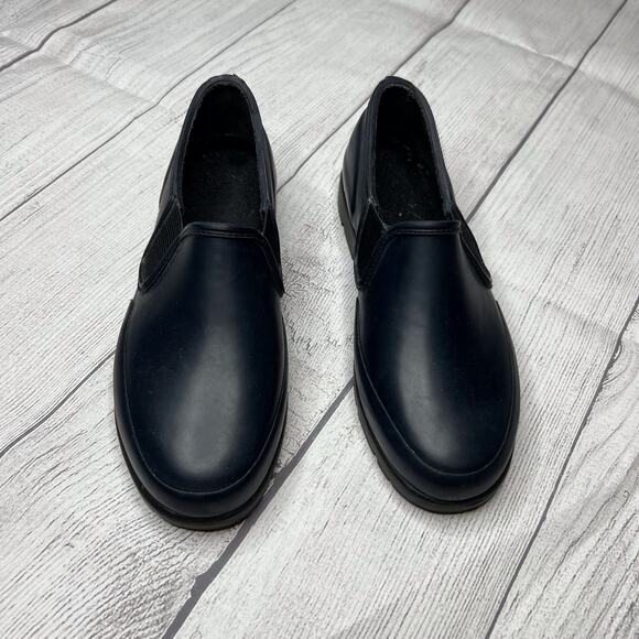 G.H. Bass & Co Navy Blue Rubber Slip On Rain Shoes Clogs Size 6M - Picture 2 of 8